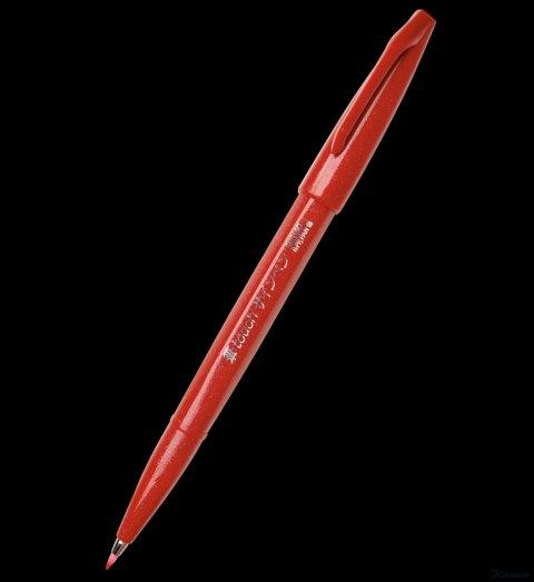 Pisak pędzelkowy do kaligrafii czerwony SES15-B PENTEL