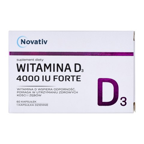 Novativ Witamina D3 Forte 4000 IU Forte 60 kaps.