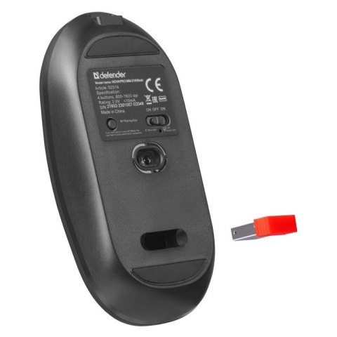 DEFENDER MYSZ NOVAPRO MM-316 RF+BT OPTIC 1600dpi CZARNA