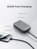 AUKEY POWERBANK 20 000 MAH, USB-C 22,5W, USB-A,MINI, SZARY