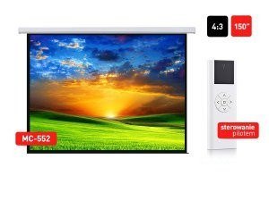 Ekran Maclean MC-552 (ścienny; rozwijane elektrycznie; 4:3; 150")