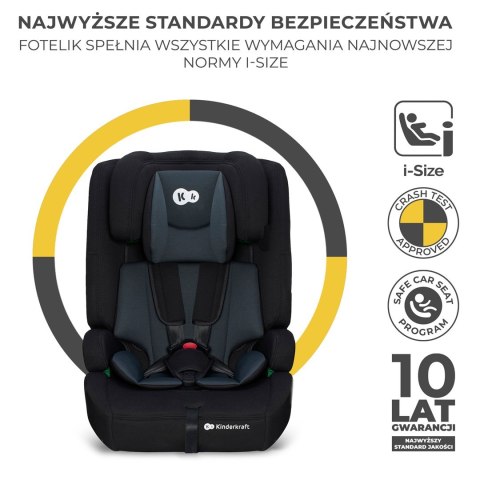 Kinderkraft fotelik COMFORT UP i-Size 9-36kg Czarny