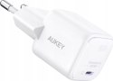 AUKEY ŁADOWARKA SIECIOWA GAN USB-C, PD 30W, BIAŁA