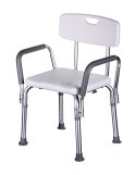 Krzesło prysznicowe z oparciem i podłokietnikami