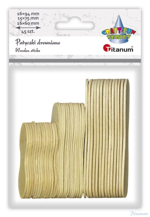 Patyczki drewniane mix kształtów 462533 TITANUM