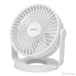 Wentylator biurkowy z akumulatorem USB-C, biały, 1200MAH 5W SAVIO AD-01