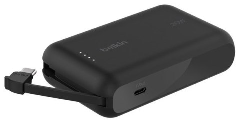 BELKIN POWERBANK 10 000 MAH, 20W, WBUDOWANY KABEL USB-C, BLACK