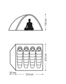 Naturehike Namiot P-Series 4 UV NH18Z044-P-Forest Green