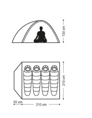 Naturehike Namiot P-Series 4 UV NH18Z044-P-Forest Green