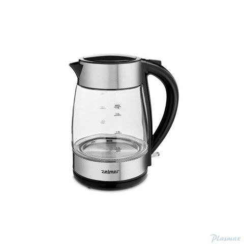 Czajnik elektryczny szklany ZELMER 1.7L srebrny 2200W ZCK8011