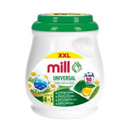 MILL PROFESSIONAL Kapsułki do prania uniwersalne, 50 szt. dwukomorowych kapsułek.