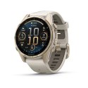Garmin Fenix 8 43 mm AMOLED Sapphire Soft gold z piaskowo-beżowym paskiem