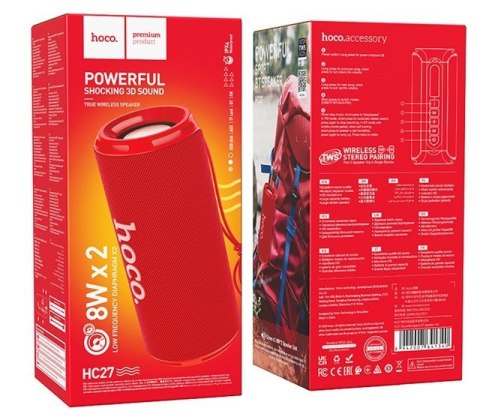 Głośnik bluetooth Hoco HC27 Soundful (czerwony)