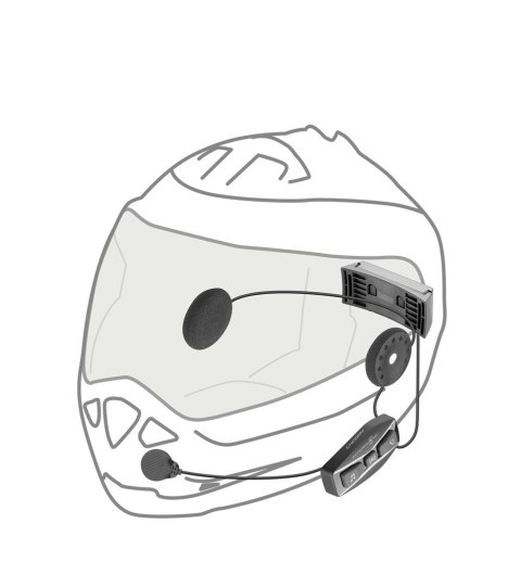 Intercom motocyklowy INTERPHONE U-COM 4, komplet na 1 kask