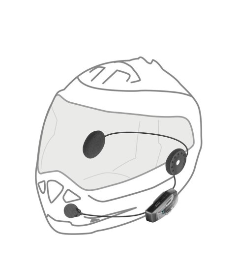 Intercom motocyklowy INTERPHONE U-COM 6R, komplet na 1 kask