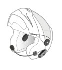 Intercom motocyklowy INTERPHONE U-COM 6R, komplet na 1 kask