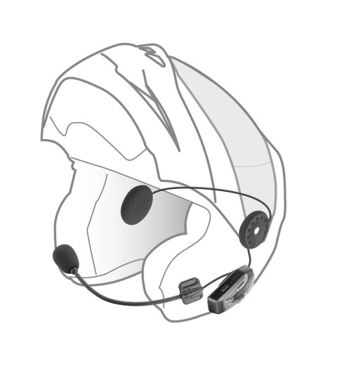Intercom motocyklowy INTERPHONE U-COM 6R, komplet na 1 kask