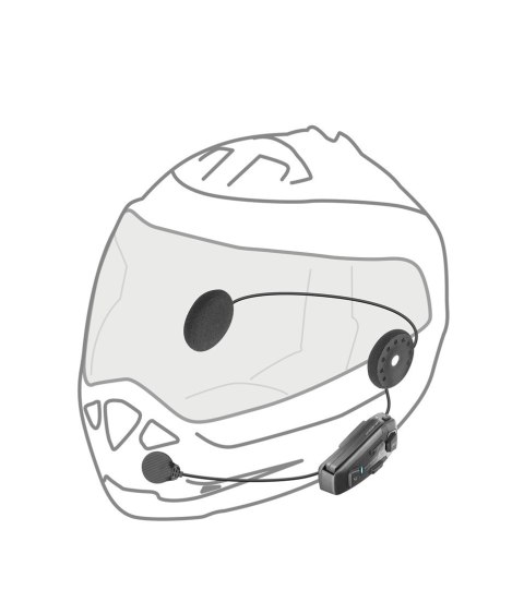 Intercom motocyklowy INTERPHONE U-COM 8R, komplet na 1 kask
