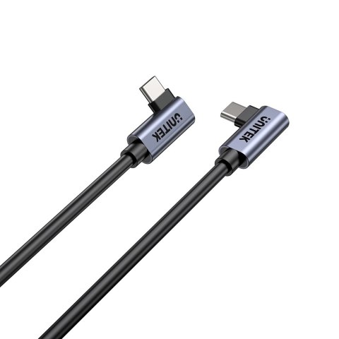 UNITEK KABEL USB-C KĄTOWY 90°/90° PD 100W M/M 0,5M