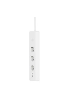 Inteligentna listwa zasilająca WOOX R6132 3xgniazdo sieciowe AC Typ F (CEE 7/4), 2xUSB, 2xUSB-C, WiFi, 1,5m, Biała