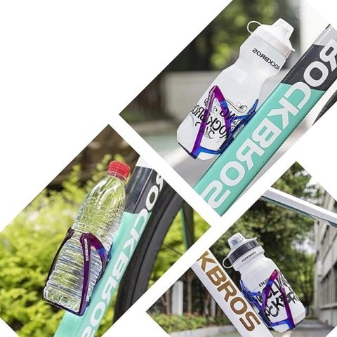 Uchwyt rowerowy Rockbros FK338 na bidon - niebiesko-fioletowy