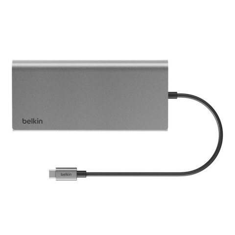 BELKIN HUB USB-C 8W1, 10 GBPS, 2X HDMI 4K SZARY