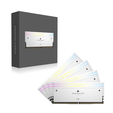 DOMINATOR TITANIUM RGB 64 GB (4x16 GB) DDR5 DRAM 6000 MT/s CL36 Intel XMP White