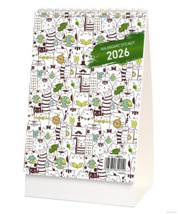 Kalendarz stojący tygodniowy KB037B mix 2026 WOKÓŁ NAS