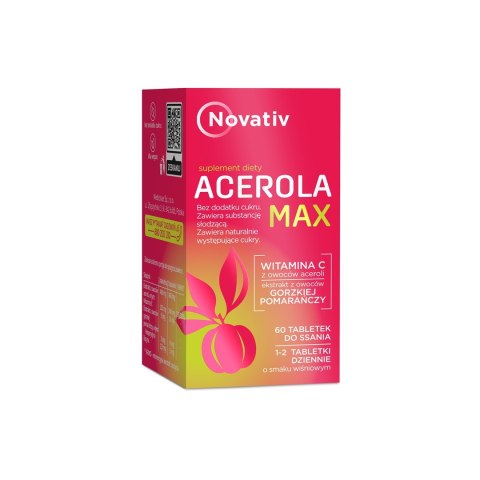 Novativ Acerola Max 60 tabletek do ssania
