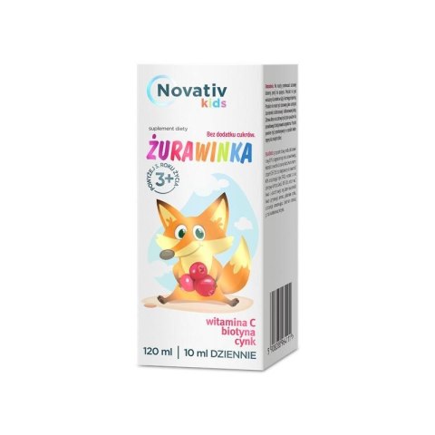 Novativ Kids Żurawinka, Płyn 120 ml