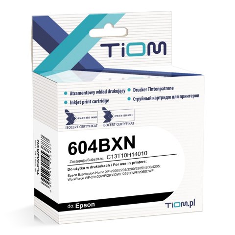 Tusz Tiom do Epson 604BXN | C13T10H14010 | 500 str. | 18ml | black