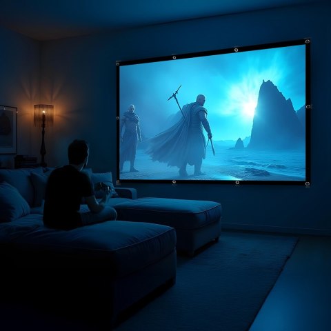 MACLEAN EKRAN PROJEKCYJNY, 120", 240X180CM, OBRAMOWANIE 25MM 4:3, HACZYKI DO NACIĄGU MC-169