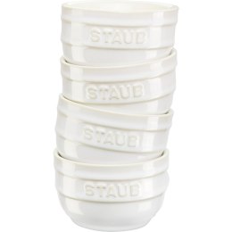 Staub Mini Ramekin Okrągły, 4 szt. - 200 ml, Kość słoniowa