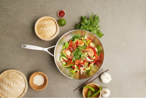 Wok stalowy Demeyere Industry 5 - 30 cm