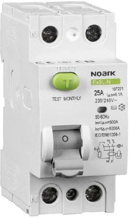 Noark Wyłączniki różnicowoprądowe Ex9L-N 2P 25A 30mA