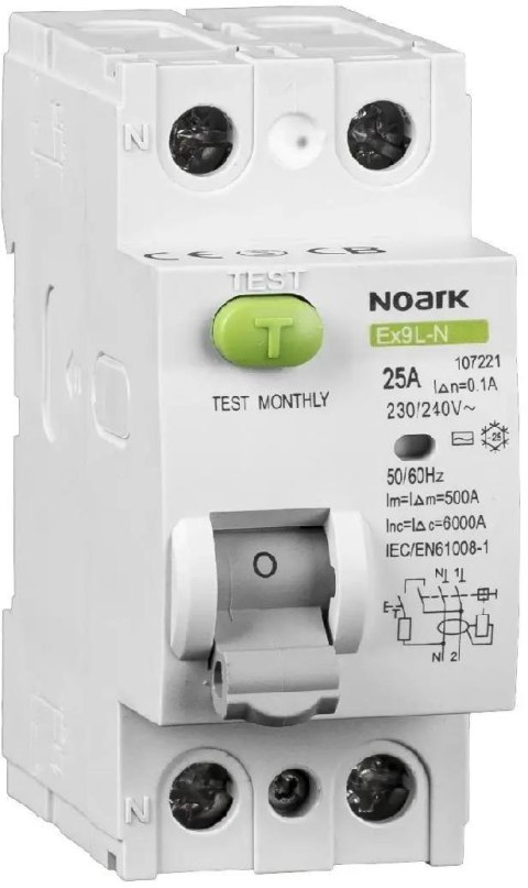 Noark Wyłączniki różnicowoprądowe Ex9L-N 2P 40A 30mA