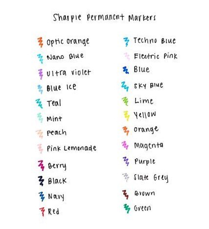 Zestaw markerów permanentnych Sharpie Fine Electro Pop - 24 kolory