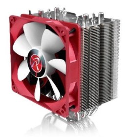 RAIJINTEK Themis Evo Procesor Chłodnica/wentylator 12 cm Metaliczny, Czerwony, Biały