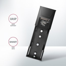 Axagon EEM2-GTS2 obudowa do dysków twardych SSD Czarny M.2