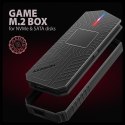 Obudowa SSD M.2 AXAGON EEM2-GAM, USB-C 10Gbps - NVMe & SATA SSD GAME M.2 box, bez skrótów
