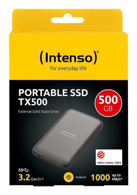 Intenso Lesen/Schreiben bis zu 1000 MB/s/500GB USB Type-C 3.2 Gen 2 (3.1 Gen 2) Brązowy