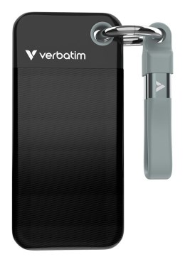Verbatim Pocket SSD 2 TB USB Type-C 3.2 Gen 2 (3.1 Gen 2) Czarny, Szary