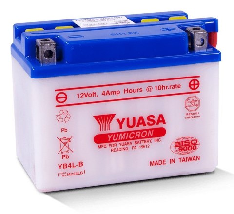 Yuasa YB4L-B akumulator samochodowy Ołowiany (VRLA) 4 Ah 12 V Motocykl