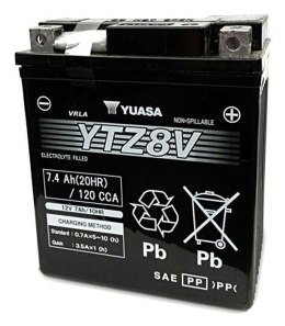Yuasa YTZ8V akumulator samochodowy AGM (Absorbed Glass Mat) 7,4 Ah 12 V 120 A Motocykl