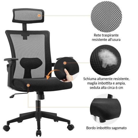 Techly ICA-CT MC016 krzesło obrotowe Obite siedzisko Oparcie siatkowe