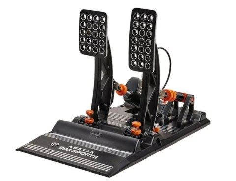 Asetek 40-010-0000001 kontroler gier Czarny, Pomarańczowy, Biały USB Pedały PC