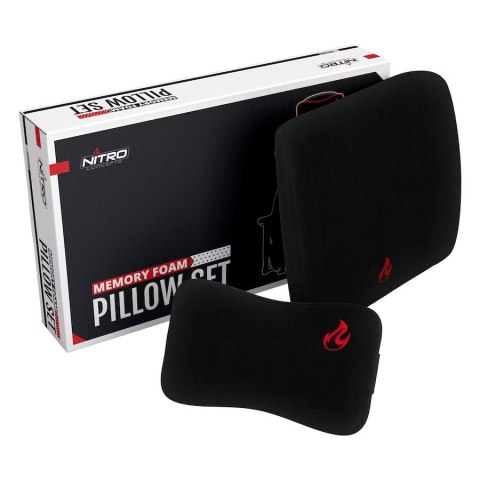 Nitro Concepts Memory Foam Pillow Set Black/Red - zestaw poduszek z pianki