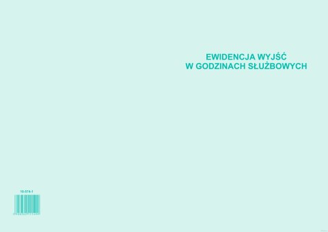 Ewidencja wyjść A4, 32 strony offset, 10-574-1 DOTTS
