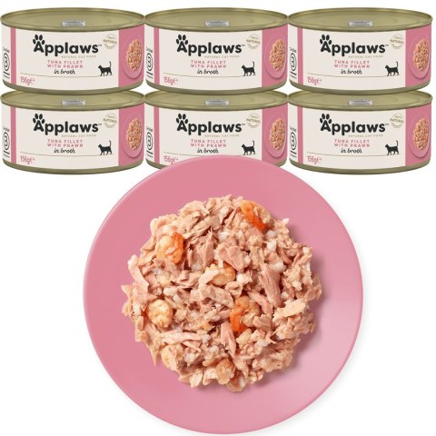 Applaws Cat Tin Tuna Fillet with Prawn 6x156g