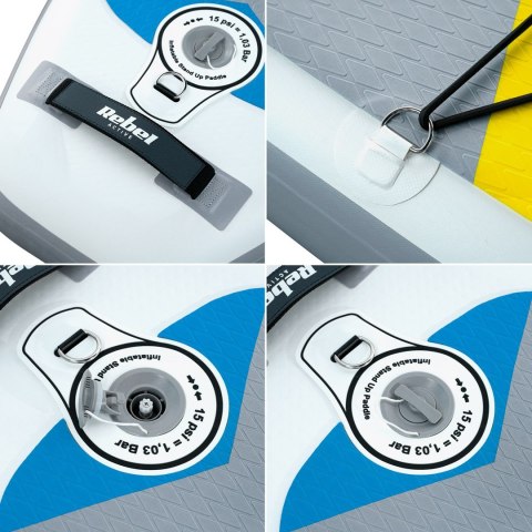 Deska SUP REBEL ACTIVE pompowana 350x81x15cm biała